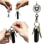 Holiday Heart Wreath BLING Finders Key Purse®